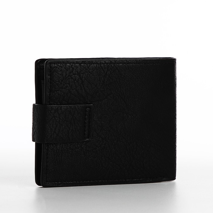 Портмоне мужское на магните, отдел для купюр, для карт, для монет, цвет чёрный Портмоне мужское на магните, отдел для купюр, для карт, для монет, цвет чёрный