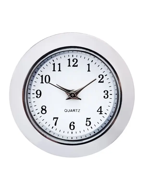 Циферблат для наручных часов, d=2.5 см, LQ377 А, дискретный ход, серебро