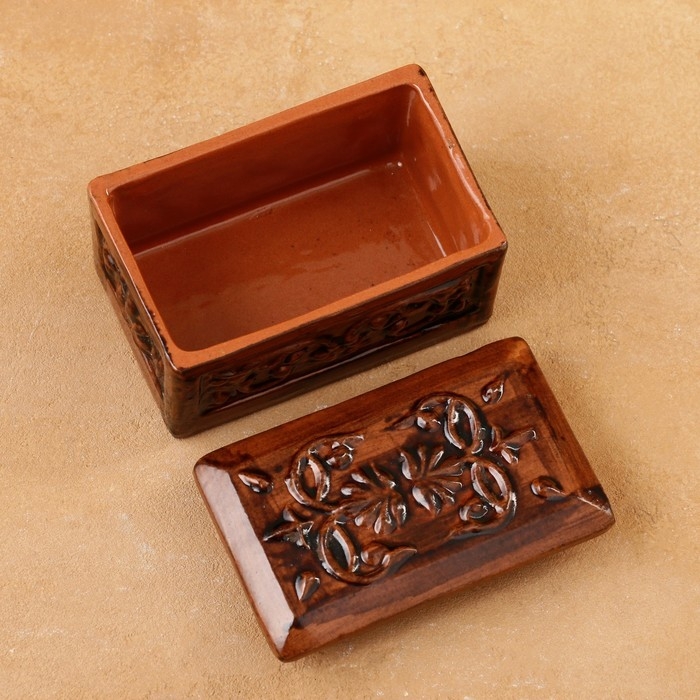 Шкатулка Риштанская керамика Шкатулка Риштанская керамика "Акташ", 12х7см