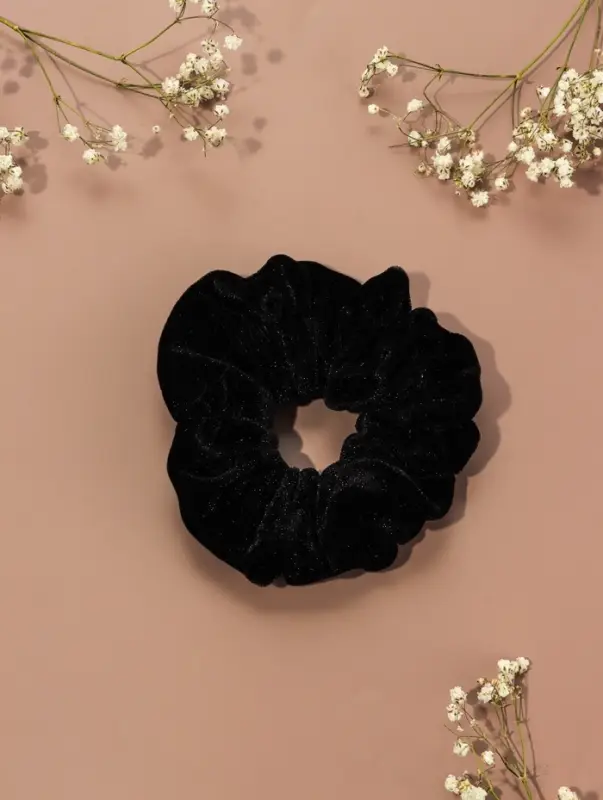 Резинка для волос QF &laquo;Орбита&raquo;, джемма бархат, 10 см, чёрная