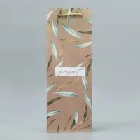 Пакет подарочный под бутылку, упаковка, Present, 36 х 13 х 10 см