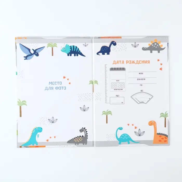 Свидетельство о рождении Свидетельство о рождении "Динозаврики", А5