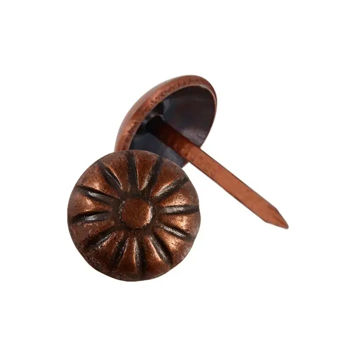 Гвозди ТУНДРА, декоративные, обивочные, фактурные, 11×16 мм, медь, фасовка 50 шт. Гвозди ТУНДРА, декоративные, обивочные, фактурные, 11×16 мм, медь, фасовка 50 шт.