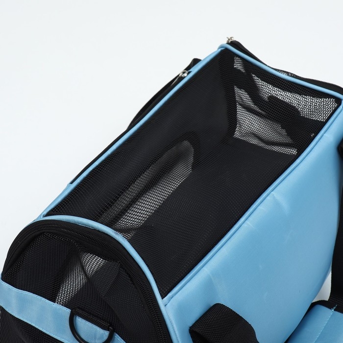 Сумка-переноска сетчатая, 48 х 25 х 29 см, голубая Сумка-переноска сетчатая, 48 х 25 х 29 см, голубая