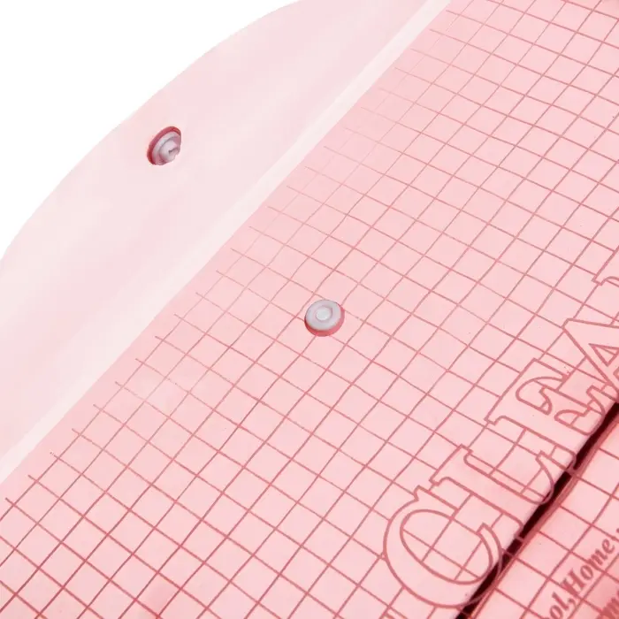 Папка-конверт на кнопке, А4, 80 мкм, &laquo;Клетка&raquo;, тонированная, красная