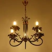 Светильник подвесной BayerLux &laquo;Мэдфи&raquo;, люстра 5хЕ14 40 Вт, чёрно-золотой, 55&times;70&times;55 см