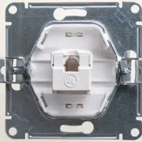 GLOSSA Розетка компьютерная RJ45 категория 5E перламутр в рамку