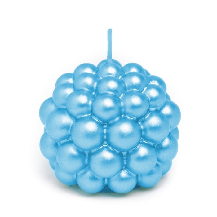 Свеча фигурная  Свеча фигурная "Баблс" круглый, 5,5х5,5 см, бирюзовый,в коробке