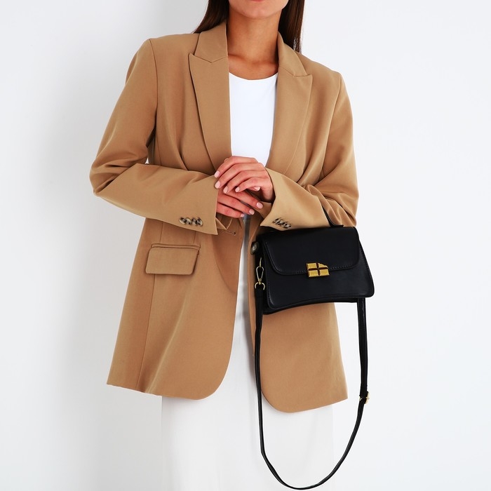 Сумка-мессенджер на магните, цвет чёрный Сумка-мессенджер на магните, цвет чёрный