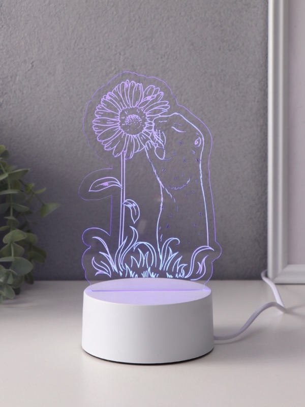 Светильник Светильник "Суслик и ромашка" LED RGB от сети RISALUX 9,5х10,1х17 см