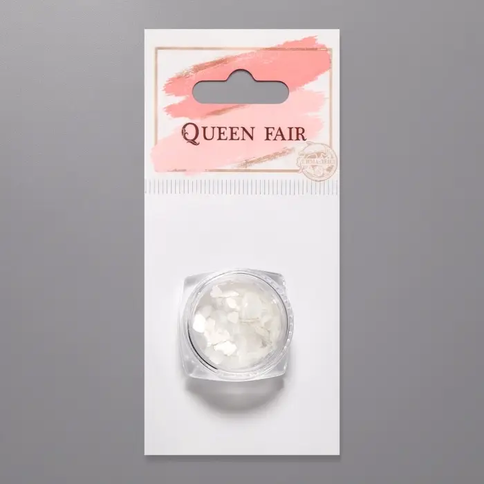 Пайетки для декора «Сердечки», белые Пайетки для декора «Сердечки», белые