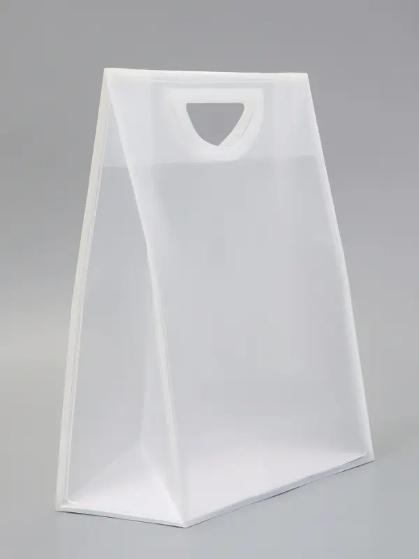 Пакет ПП с вырубной ручкой, прозрачный, 36&times;30&times;13 см, белый