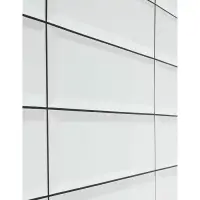 Стеновая панель ПВХ &laquo;Плитка&raquo;, 957&times;482 мм, цвет белый/чёрный шов