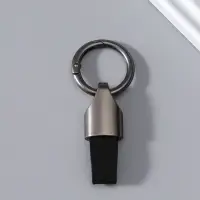 Брелок для ключей Cartage, на ремешке, чёрный хром 3,5х8 см