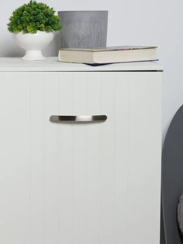 Ручка-скоба мебельная ТУНДРА РС133, м/о 128 мм, цвет матовый никель