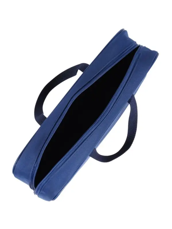 Папка с ручками А4, 360&times;270&times;80 мм, текстильная, внутренний карман, синий 1Ш48