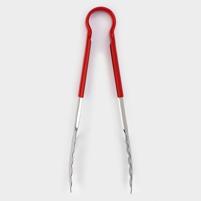 Щипцы кухонные Доляна «Краски», 23×3,5 см, 201 сталь, цвет красный Щипцы кухонные Доляна «Краски», 23×3,5 см, 201 сталь, цвет красный