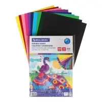 Картон цветной BRAUBERG Kids series, А4, 100 листов, 10 цветов, двусторонний, тонированный