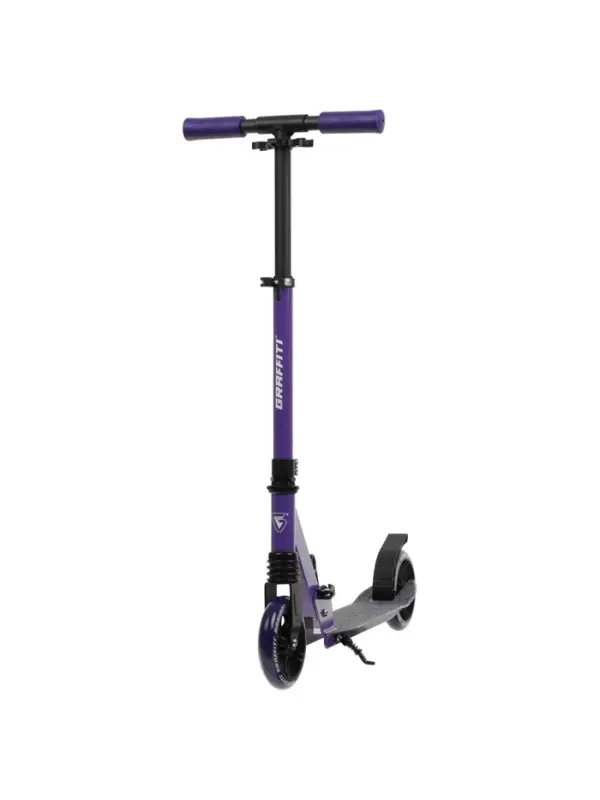 Самокат городской GRAFFITI Comfort Lux 145, колёса PU 145 мм, с передним амортизатором, ABEC 9 Carbon