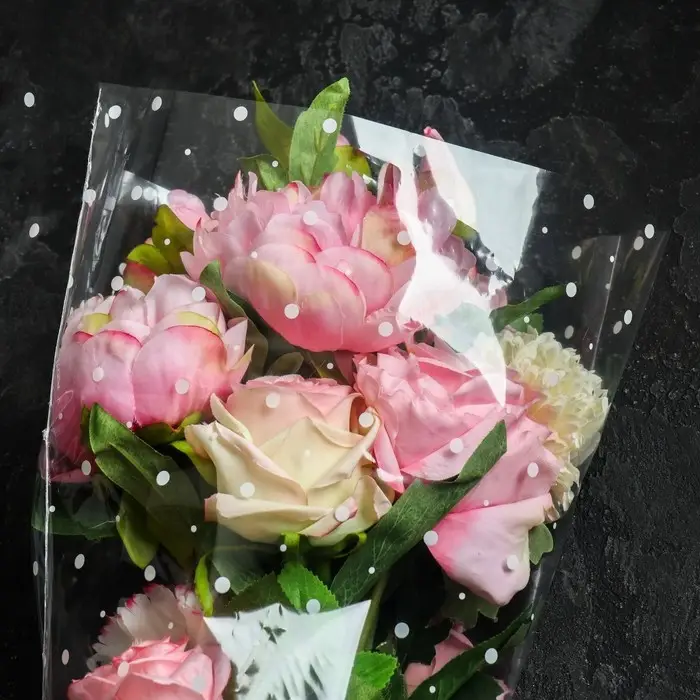 Пакет цветочный Конус, горох, 36/80 Пакет цветочный Конус, горох, 36/80