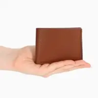 Портмоне мужское без застёжки, отдел для карт, монет, коричневое
