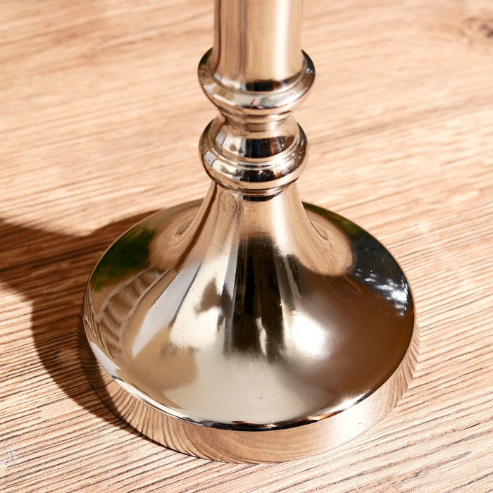 Подсвечник алюминий Подсвечник алюминий "Ампир" на 1 свечу 9,5х9,5х35 см