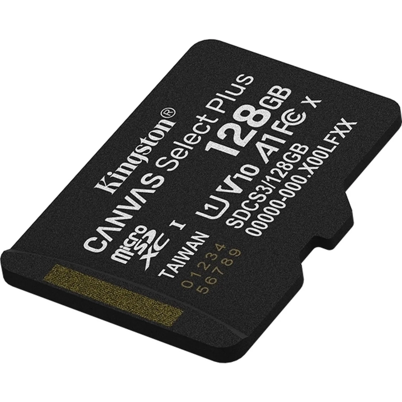 Карта памяти Kingston micro SDXC,128GB,Canvas Select Plus,150MB/s,с адапт