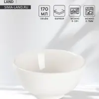 Салатник толстостенный Доляна White Label, 170 мл, d=10 см, фарфор, белый