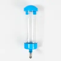 Поилка для клетки, 500 мл, 9&times;6.5&times;23 см, голубая