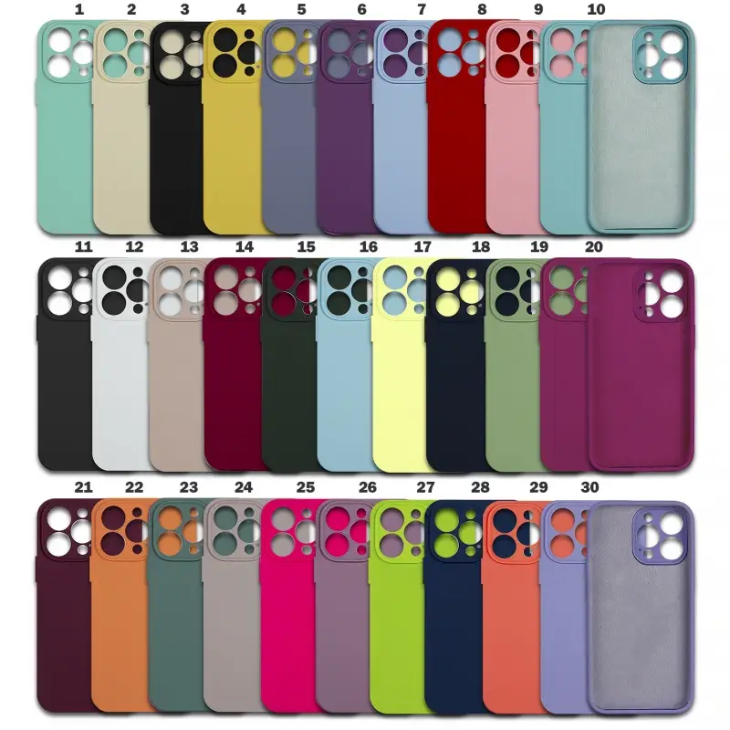 Чехол iPhone 13 Pro Max Silicone Сase APL WS (закрытый низ+камера) без лого