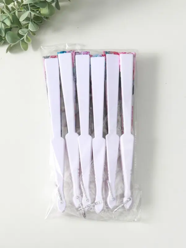 Веер пластик, текстиль Веер пластик, текстиль "Цветочный" МИКС широкие лопасти 23 см