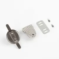 Застёжка для сумки TEIRA, металлическая, 11.9 г, 2.7×2 см, цвет серебряный