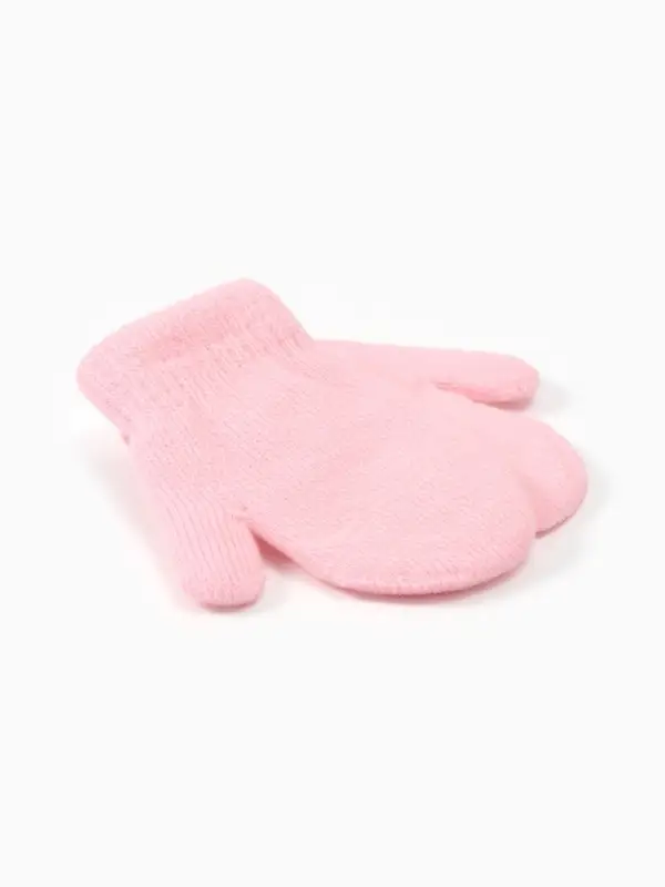 Варежки детские MINAKU двухслойные, цвет розовый, 12 см
