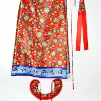 Карнавальный набор "Народная краса" юбка р-р 40-48, воротник, повязка, цвет красный