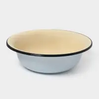 Таз эмалированный, 12 л, без декора, слоновой кости