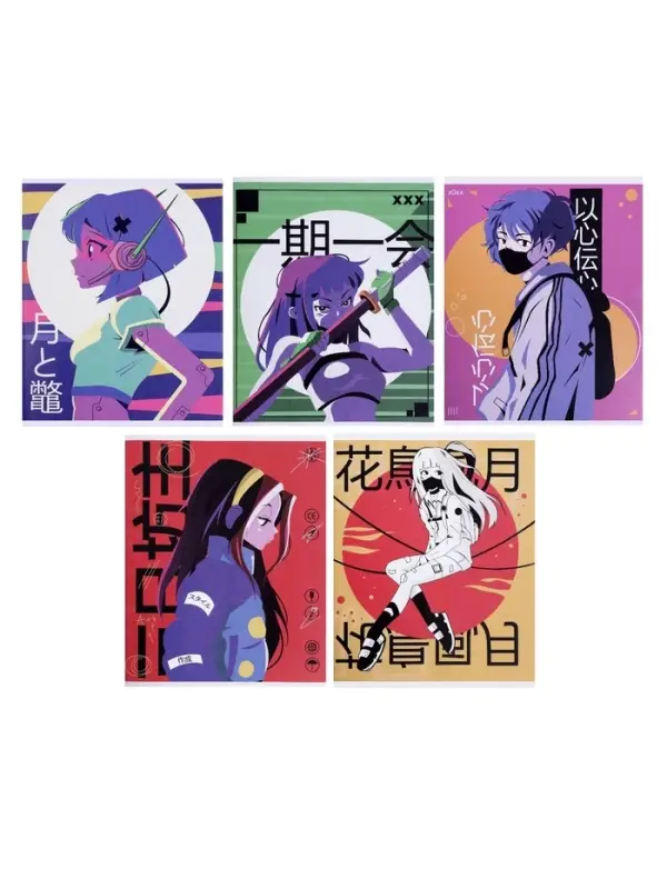 Тетрадь 48 листов в линейку Calligrata «АнимеArt», в линейку, обложка мелованный картон, ВД-лак, блок офсет, МИКС