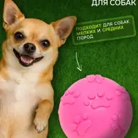 Игрушка для собак &laquo;Мяч-лапка&raquo;, 6 см, TPR, розовая
