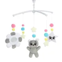Мобиль музыкальный на кроватку Крошка Я &laquo;Забавный мишка&raquo;, звуковые эффекты, серый