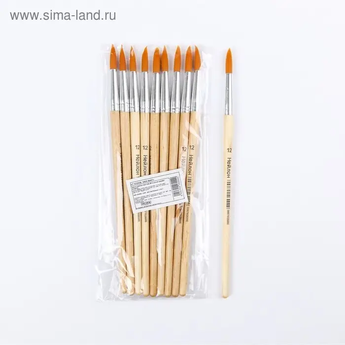 Кисть нейлон № 12, круглая Кисть нейлон № 12, круглая