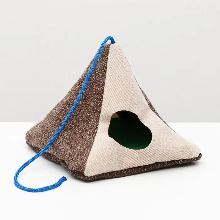 Подвесной домик для грызунов &laquo;Вигвам&raquo;, 15&times;15 см, мебельная ткань, флис, цвет МИКС