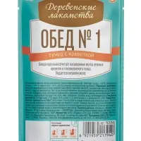 Влажный корм для кошек &laquo;Деревенские Лакомства&raquo;, тунец с креветкой, пауч, 50 г