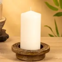 Подсвечник для свечи 8 см "Клевер" 13х13х3,5 см, манговое дерево Подсвечник для свечи 8 см "Клевер" 13х13х3,5 см, манговое дерево