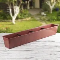 Ящик балконный для цветов, 18 л, 100&times;15&times;17 см, пластиковый, цвет терракот