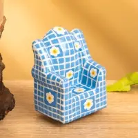 Мебель для кукол &laquo;Кресло с ромашками&raquo;, 8.5&times;5.5&times;4.5 см, дерево