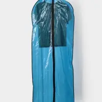 Чехол для одежды Доляна, 60&times;160 см, цвет синий, прозрачный