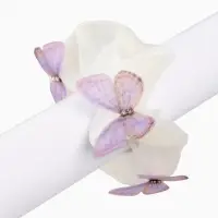 Резинка для волос «Бабочки» бежевая, Принцессы Резинка для волос «Бабочки» бежевая, Принцессы