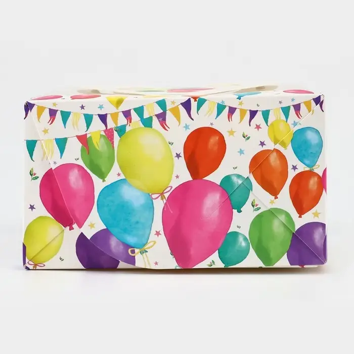 Коробка под бенто-торт с окном «С Днём рождения!», 14 х 14 х 8 см Коробка под бенто-торт с окном «С Днём рождения!», 14 х 14 х 8 см