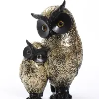 Фигурка полистоун &laquo;Чёрный филин с птенцом&raquo;, 13&times;9.5&times;20.3 см