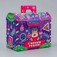 Коробка Новогодняя подарочная "Почта" 22 х 19,5 х 13,5 см