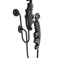 Крючок для штор CAPPIO KS042, цвет черный с золотом, набор 2 шт Крючок для штор CAPPIO KS042, цвет черный с золотом, набор 2 шт